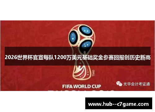 2026世界杯官宣每队1200万美元基础奖金参赛回报创历史新高 2026世界杯官宣每队1200万美元基础奖金参赛回报创历史新高